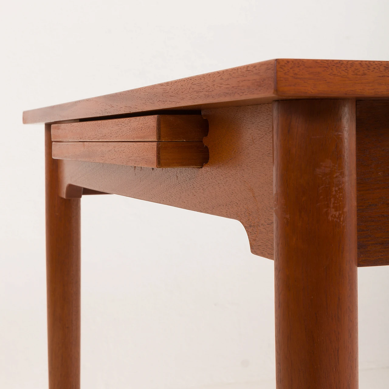 Square extendable teak table by H. J. Wegner for PP Mobler, 1960s 13