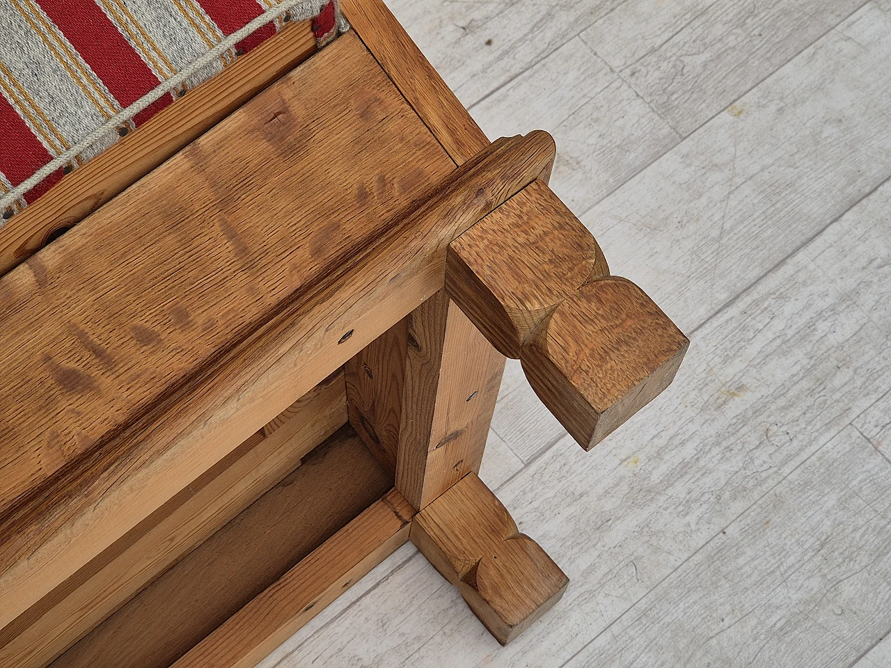 Danish two-seater wool and oak sofa, 1960s 20