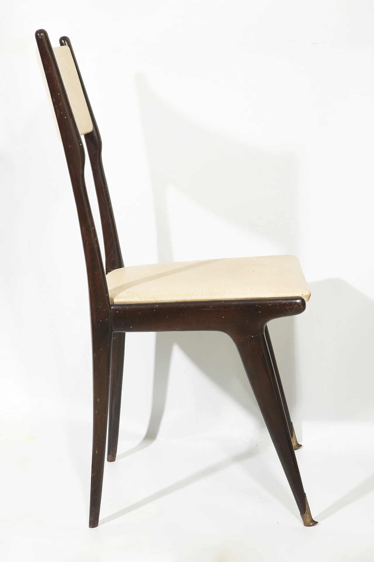 6 Beechwood chairs in the style of Carlo di Carli for Cassina, 1950s 3