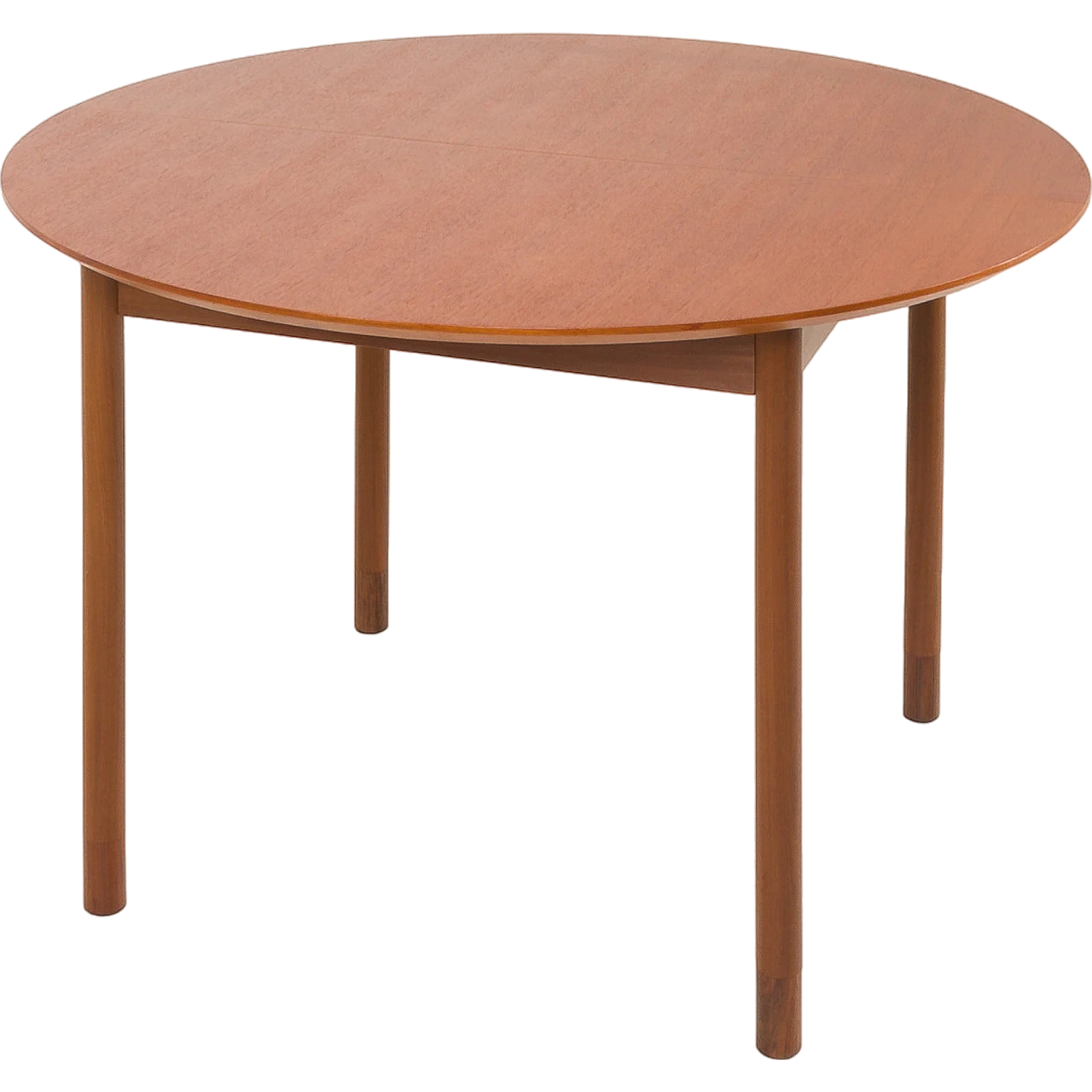 Danish round extendable table in teak, 1960s 16