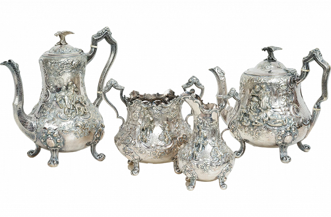 George III tea set in sheffield, 19th century 12