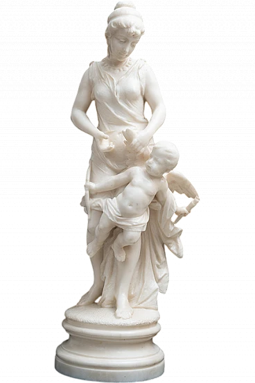 Sculpture Napoleon III in white statuary marble, 19th century