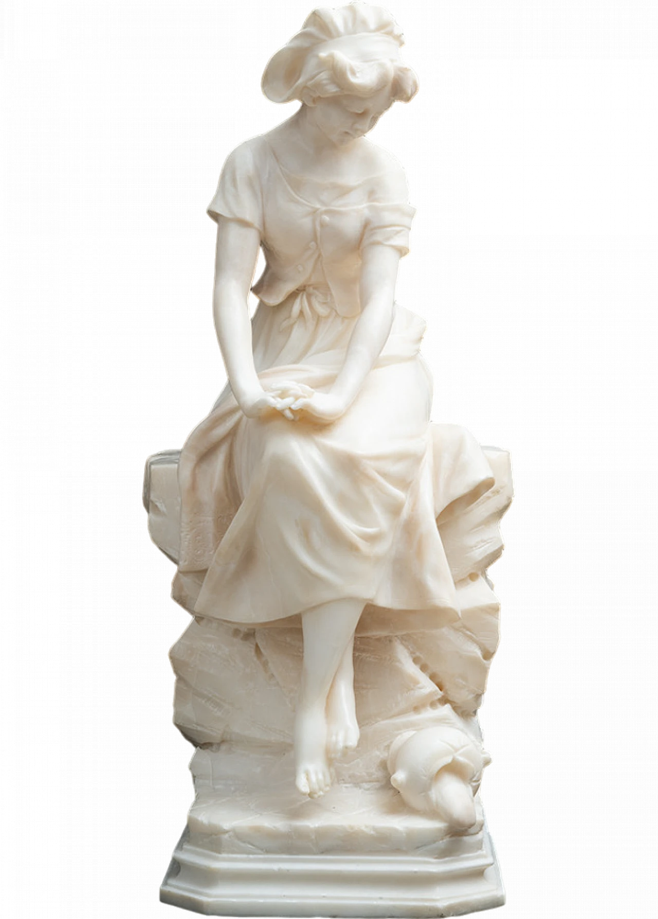 Napoleon III alabaster sculpture, second half of the 19th century 7