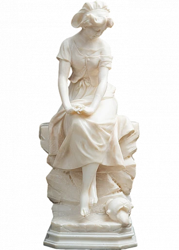 Napoleon III alabaster sculpture, second half of the 19th century