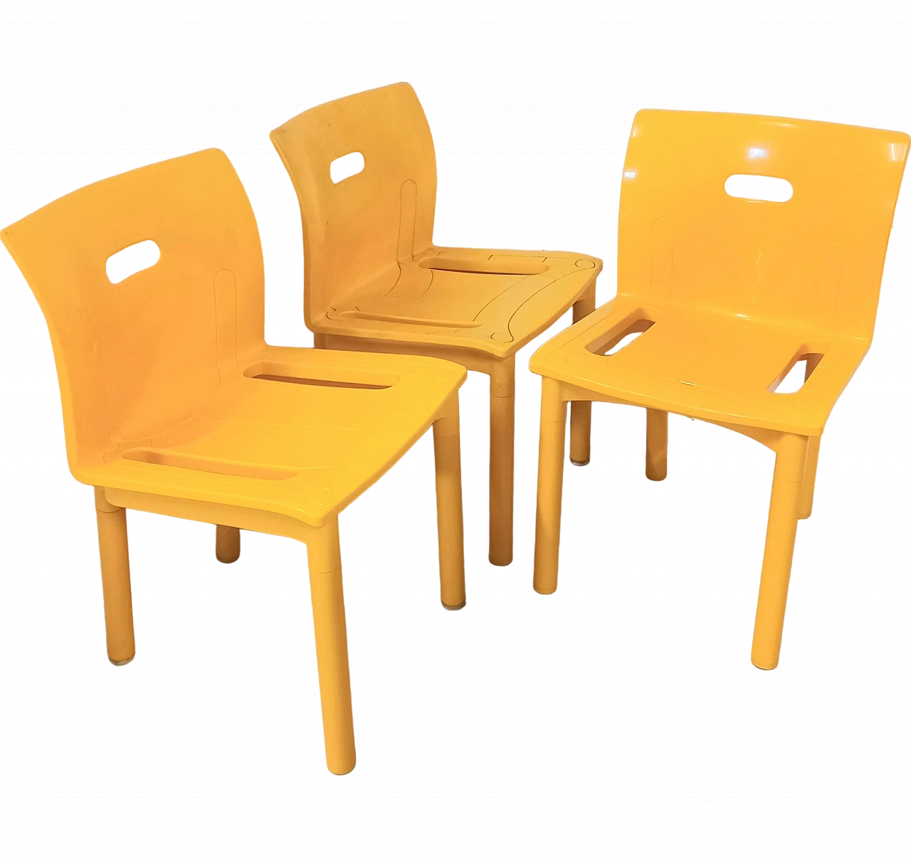 3 Chairs 4870 by Anna Castelli Ferrieri for Kartell, 1987 9