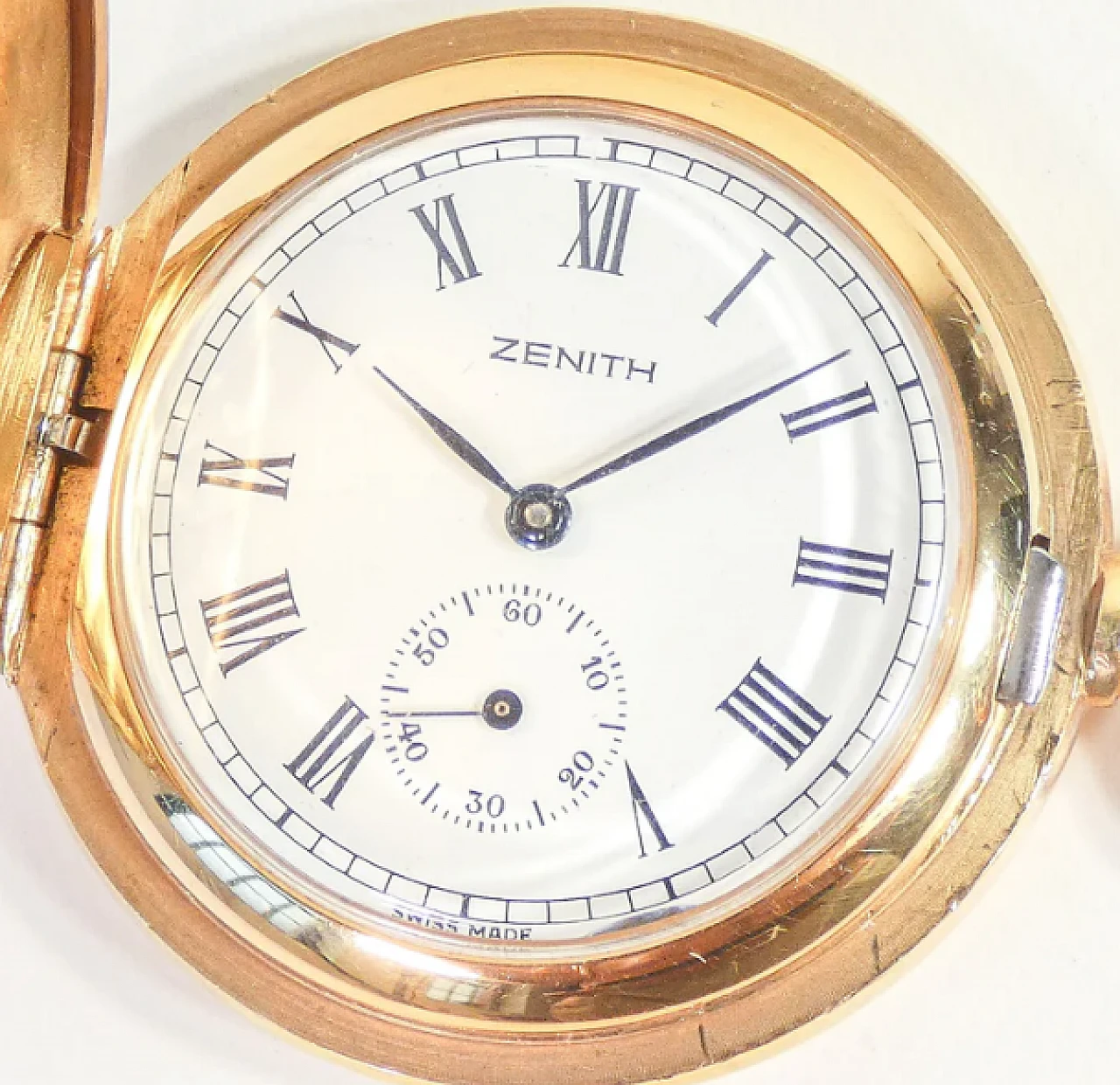 Gold-plated metal 2541 pocket watch by Zenith, 1960s 2