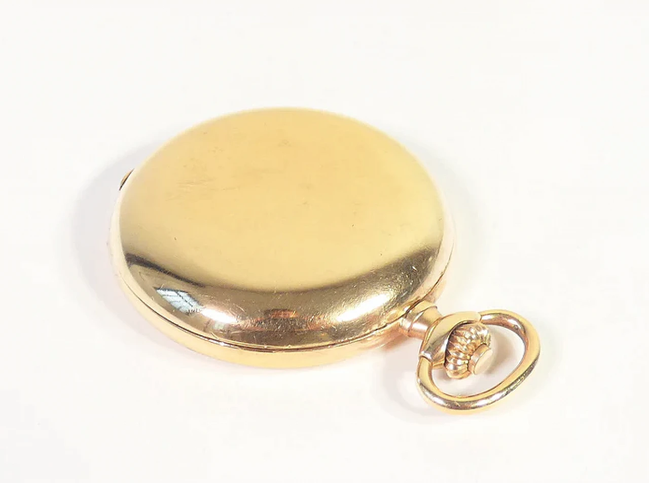 Gold-plated metal 2541 pocket watch by Zenith, 1960s 6