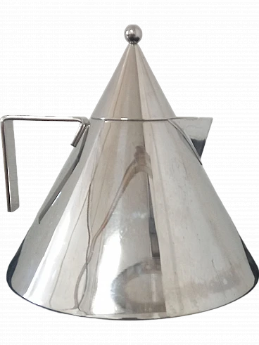 I Conici stainless steel teapot by Aldo Rossi for Alessi, 1986