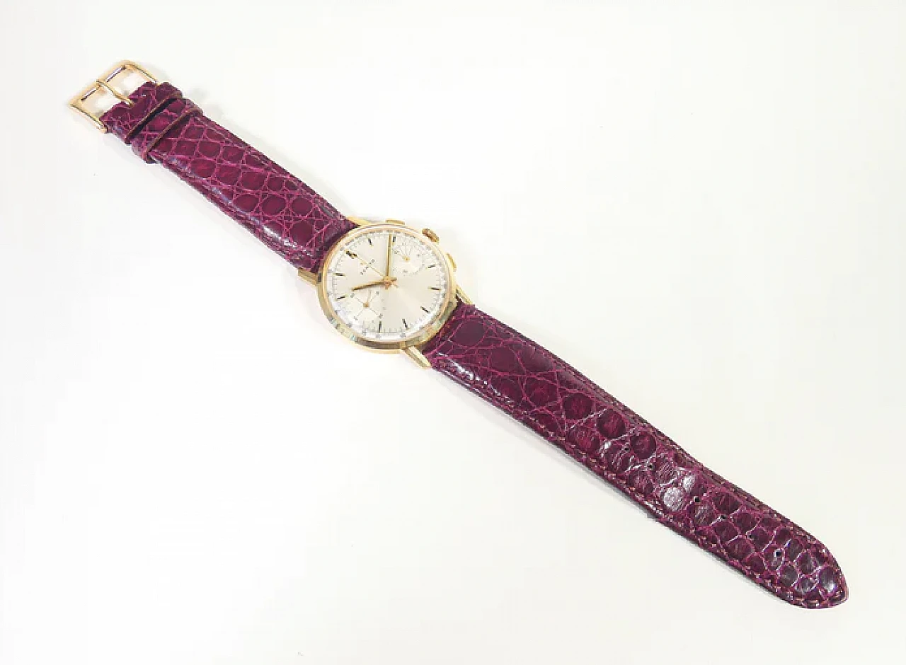 146 DP watch 18k gold & leather by Zenith, 1950s 2