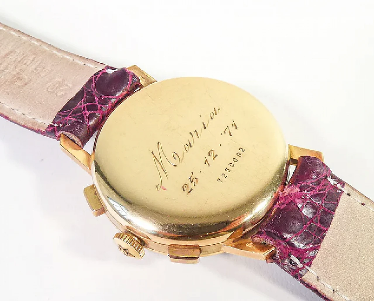 146 DP watch 18k gold & leather by Zenith, 1950s 10