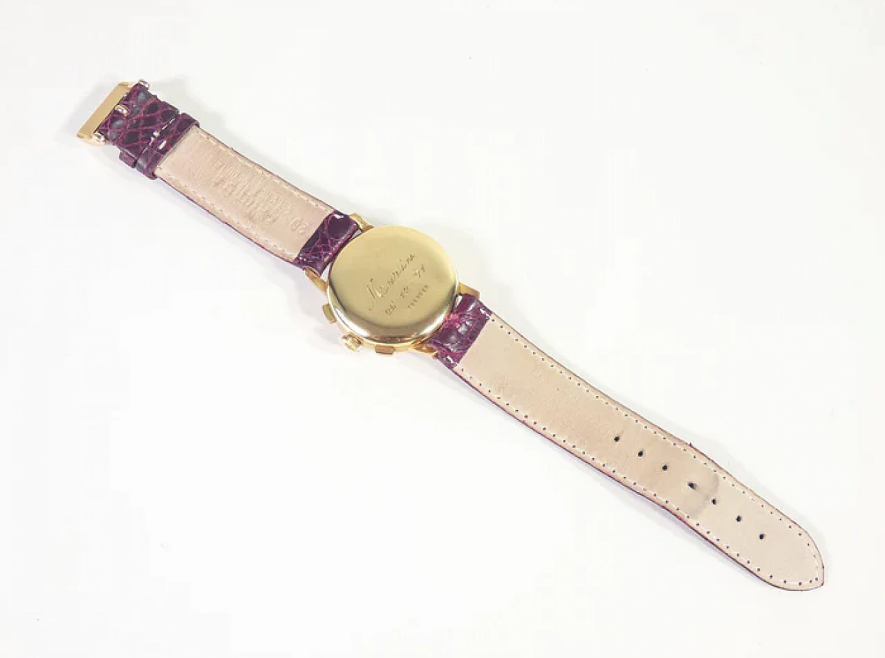 146 DP watch 18k gold & leather by Zenith, 1950s 11