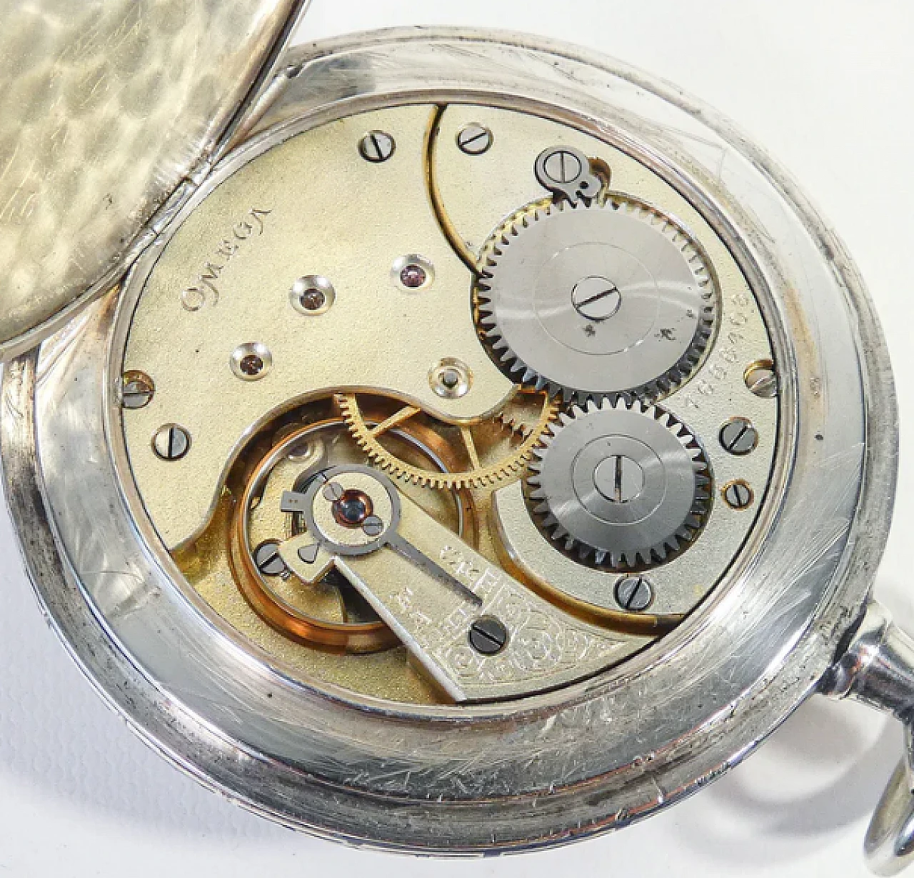 Pocket watch 40.6L in silver by Omega, 1920s 6