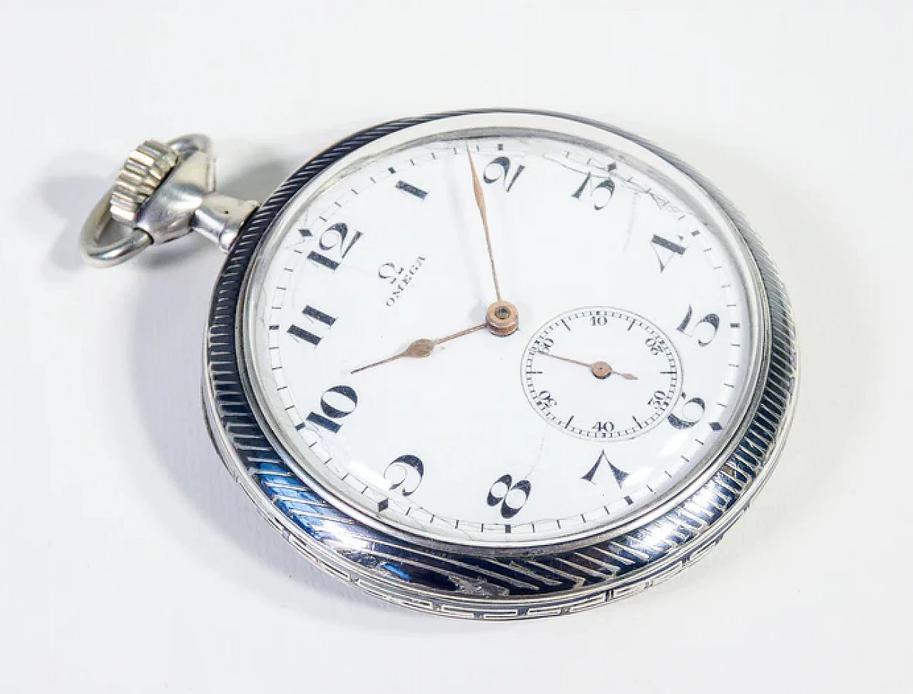 Pocket watch 40.6L in silver by Omega, 1920s 11