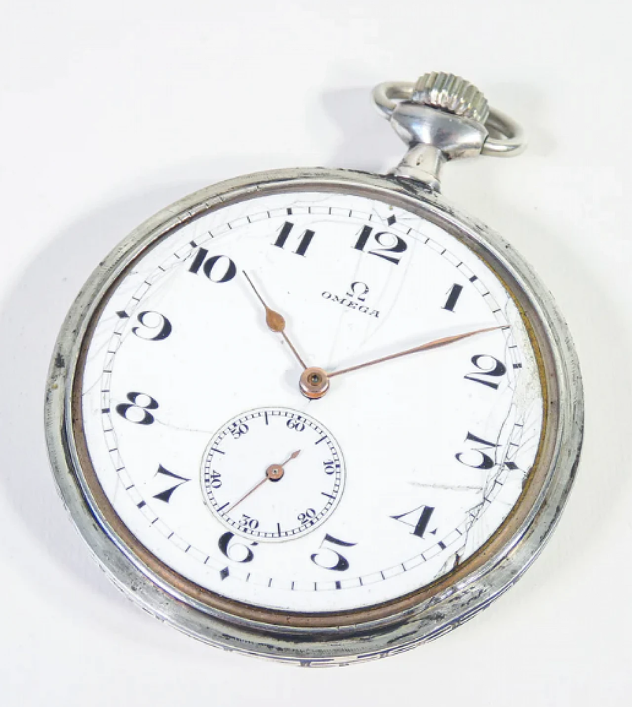 Pocket watch 40.6L in silver by Omega, 1920s 12