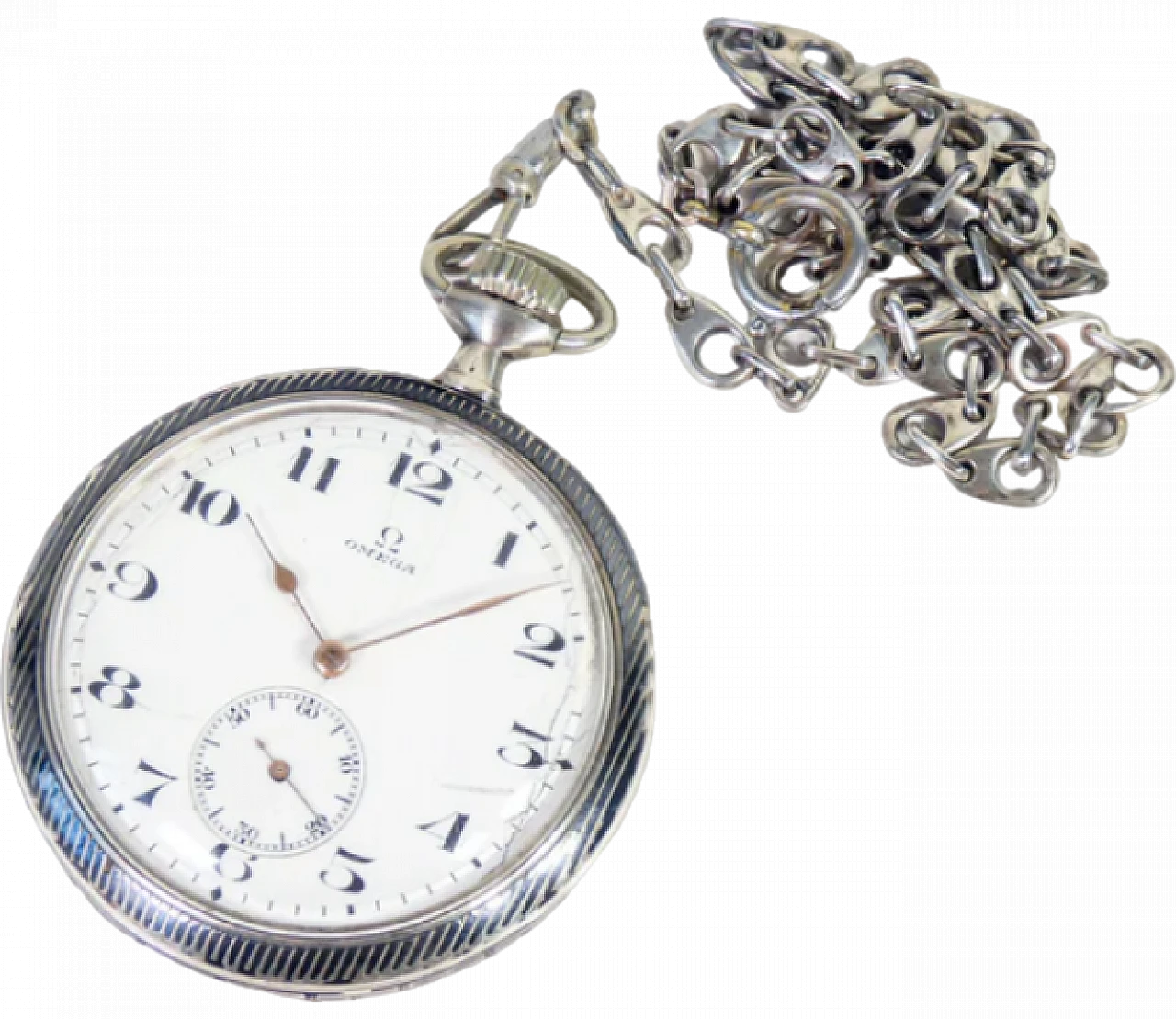 Pocket watch 40.6L in silver by Omega, 1920s 17