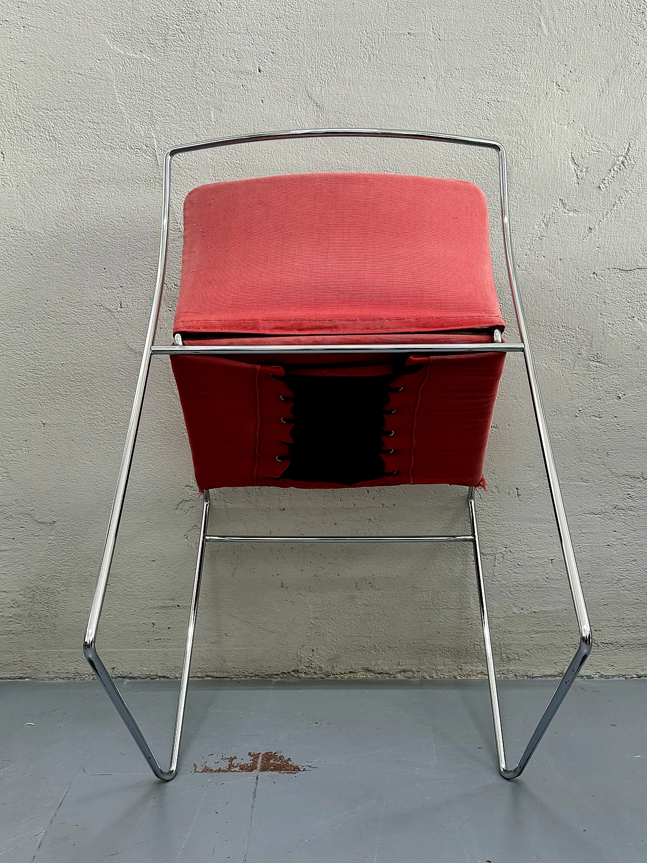 4 Chromed metal Tulu chairs by Takahama Kazuide, 1970s 6