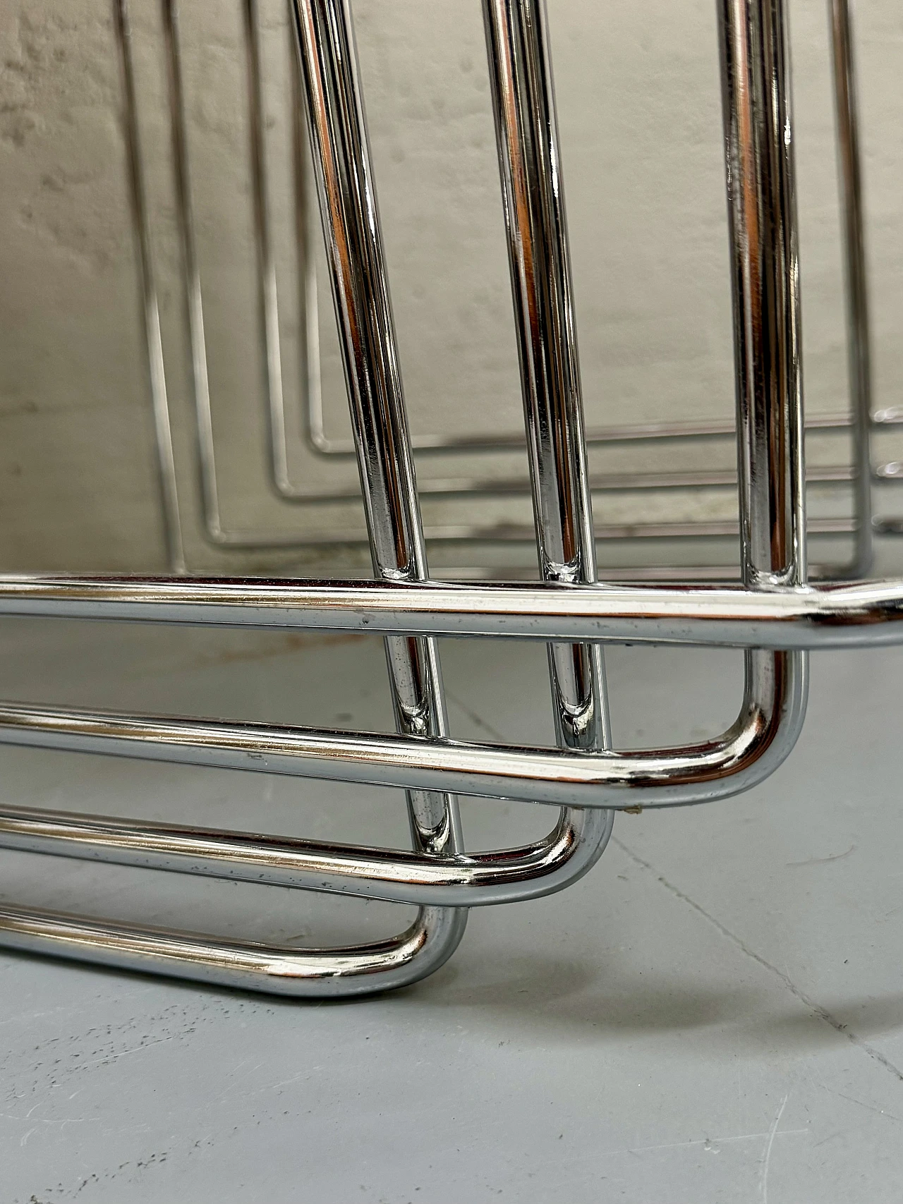 4 Chromed metal Tulu chairs by Takahama Kazuide, 1970s 11