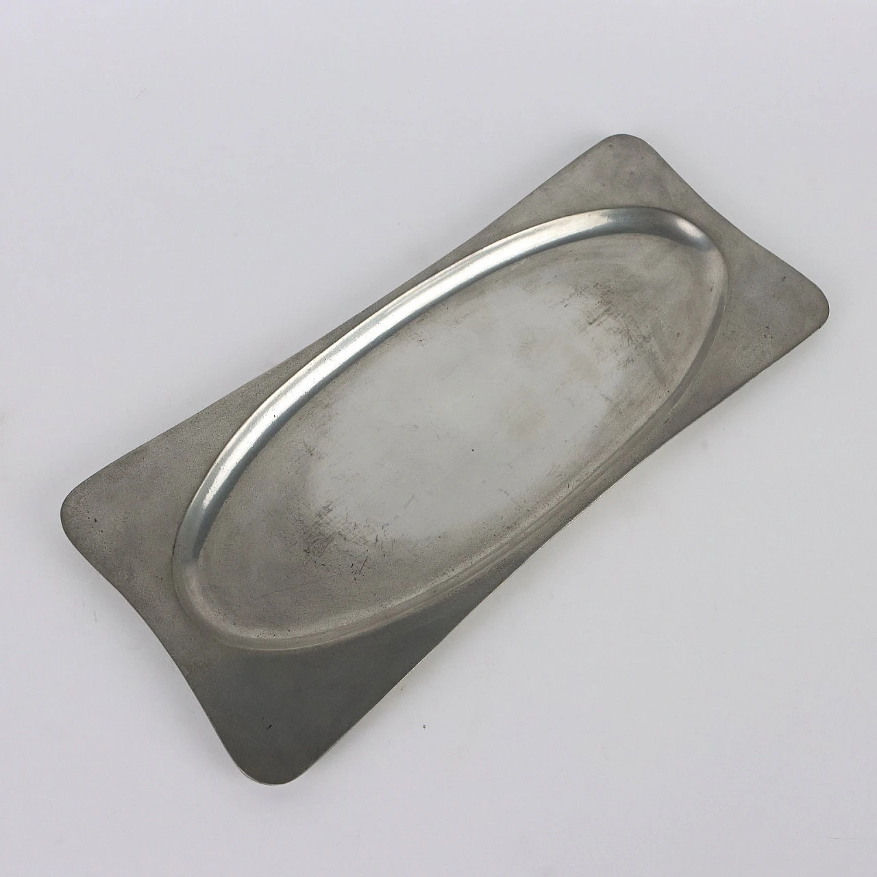 Pewter candelabra and tray by Giovanni Patrini for Atena, 1980s 7