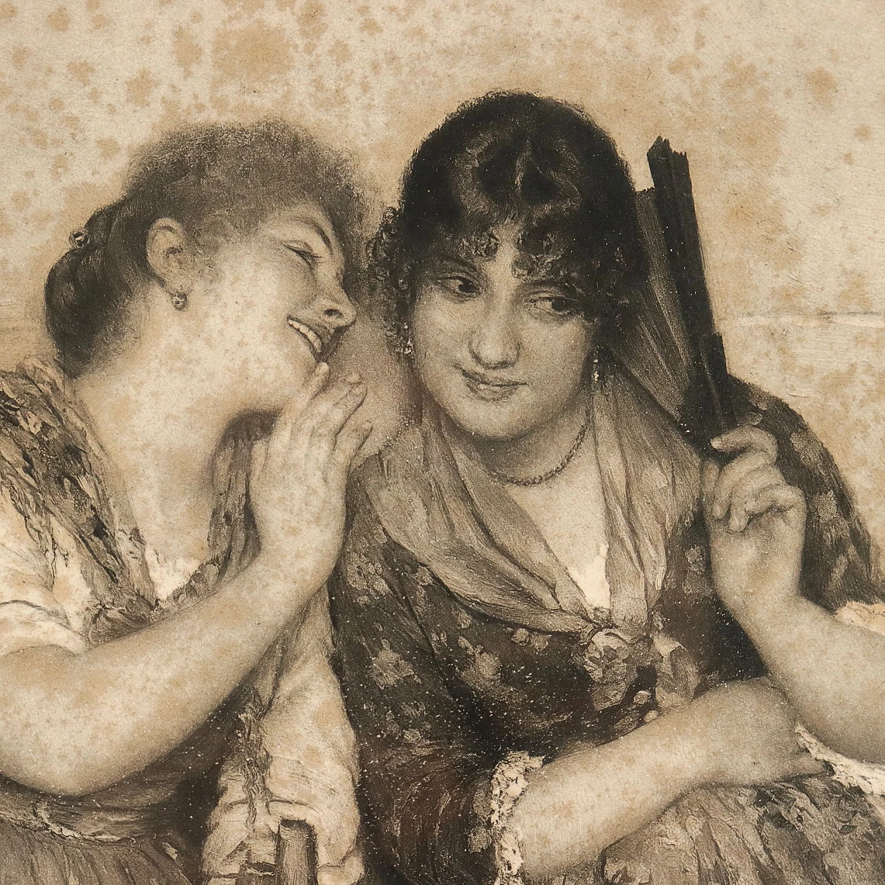 Eugene de Blaas, Gallant Scene, lithograph, 1885 4