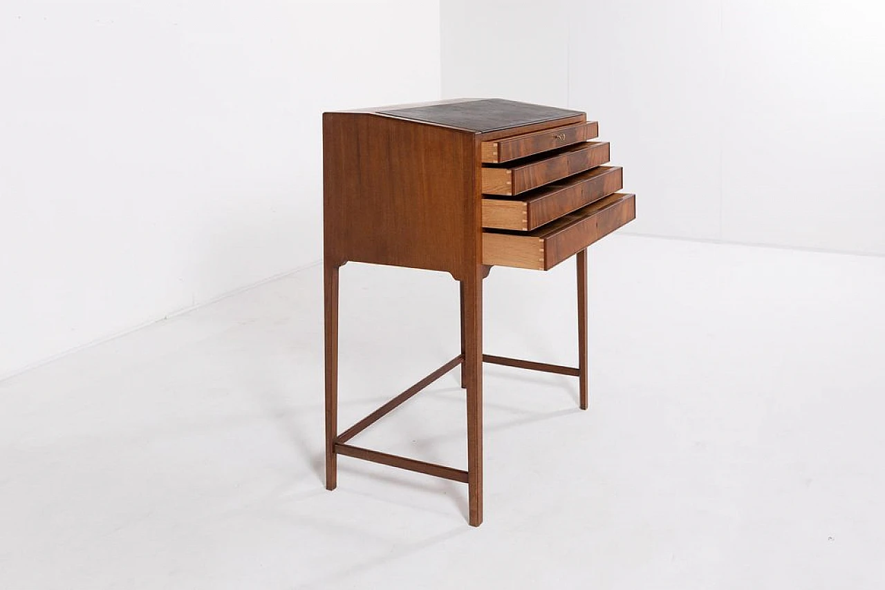 Mahogany writing desk with drawers by Frits Henningsen, 1950s 2