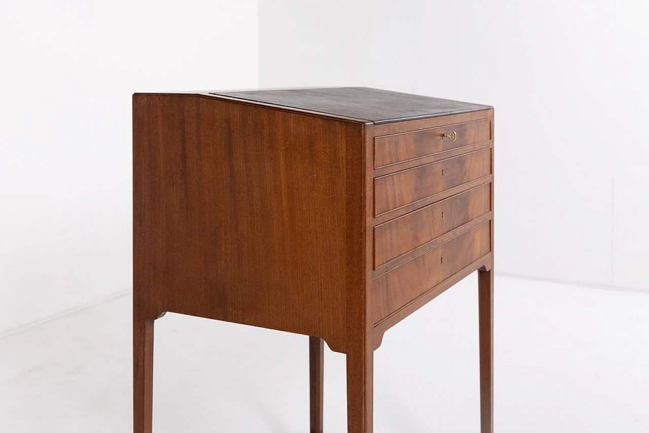 Mahogany writing desk with drawers by Frits Henningsen, 1950s 5