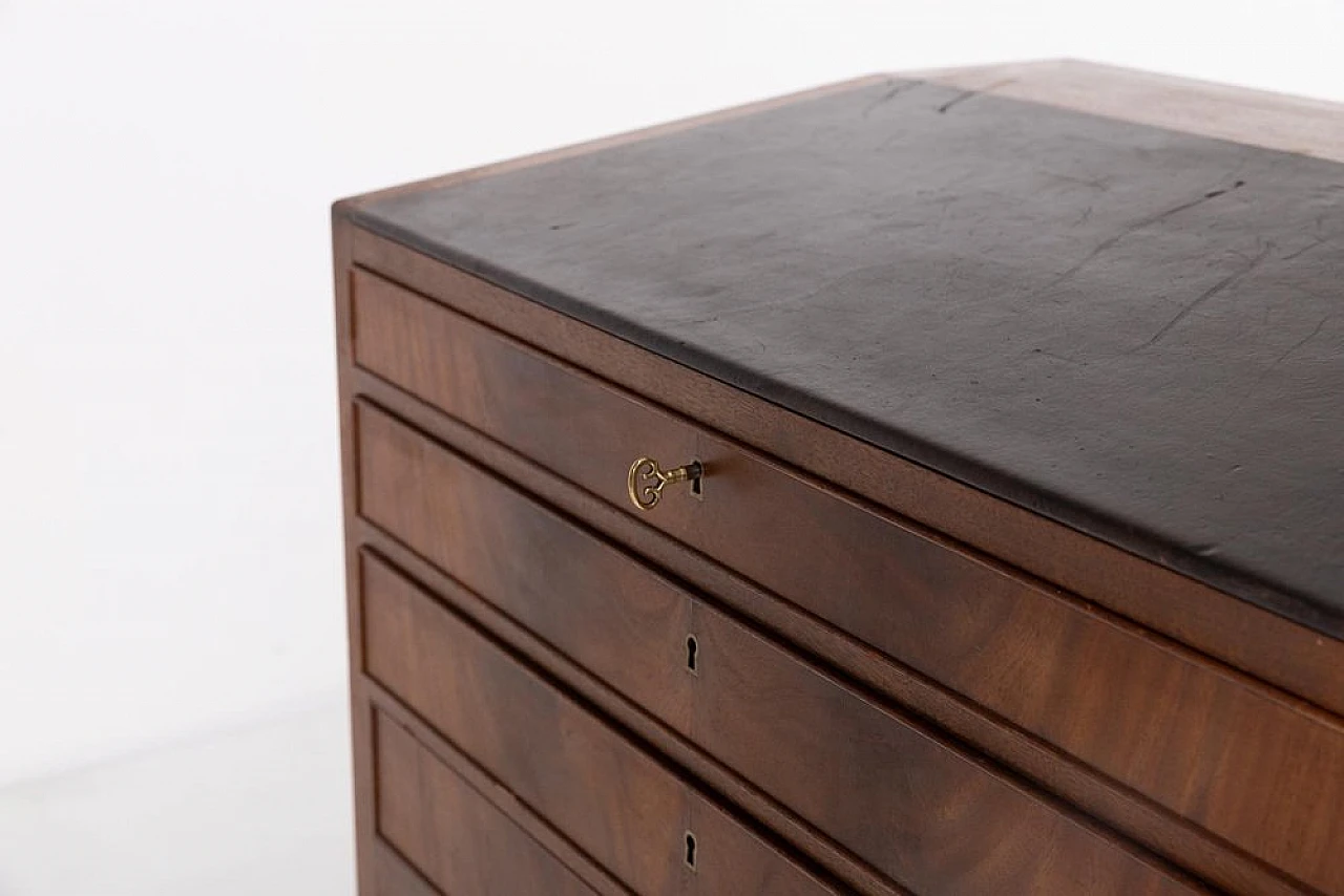 Mahogany writing desk with drawers by Frits Henningsen, 1950s 7