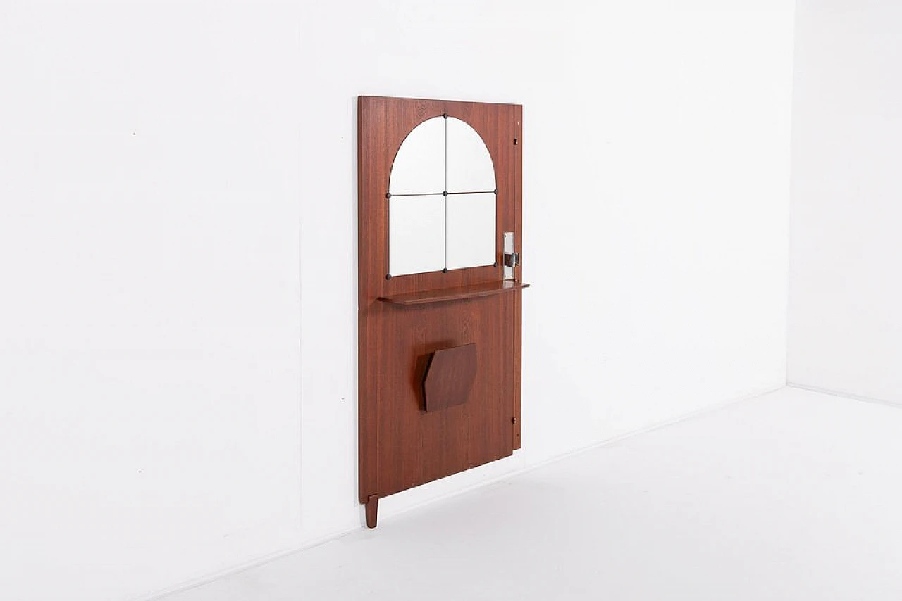 Porta divisoria danese impiallacciata in teak, anni '60 2