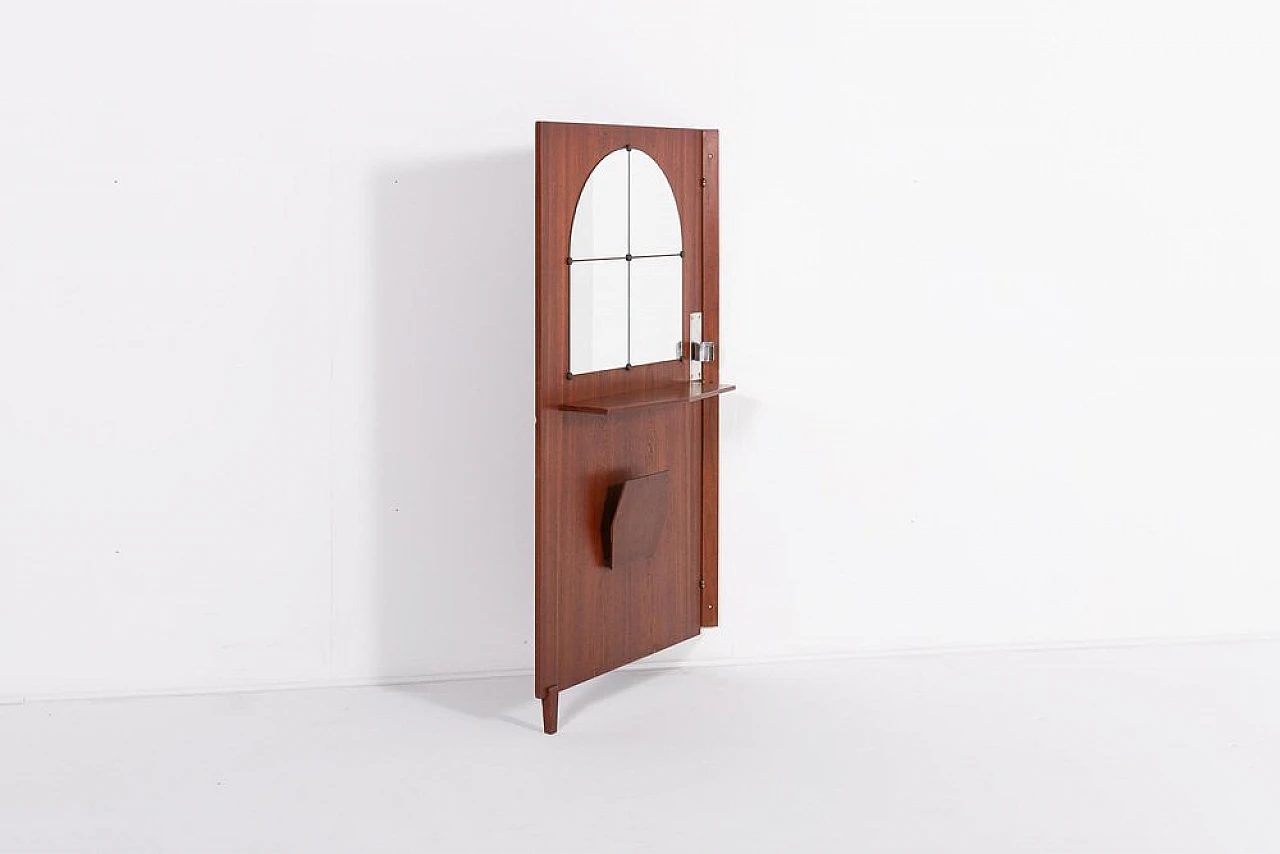 Porta divisoria danese impiallacciata in teak, anni '60 3