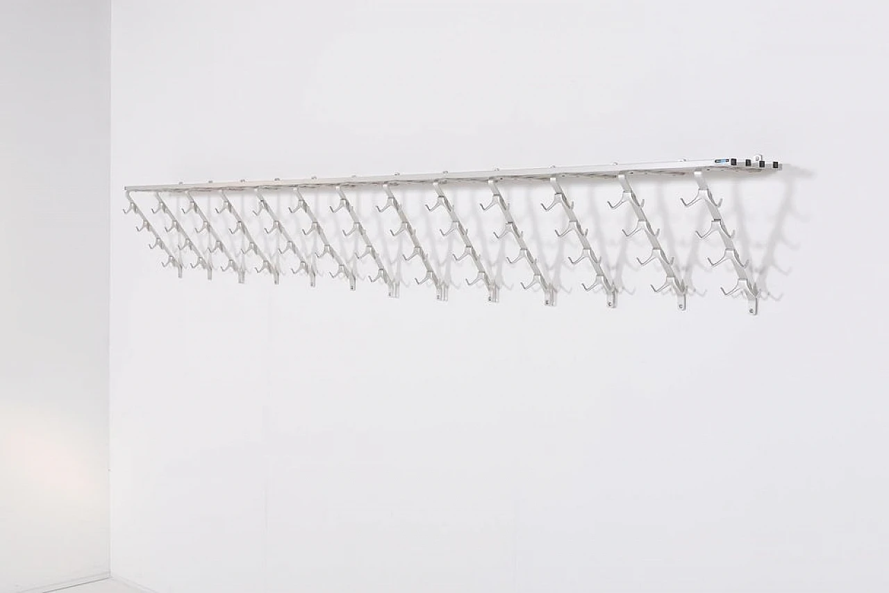 Industrial aluminium coat rack, 1980s 1