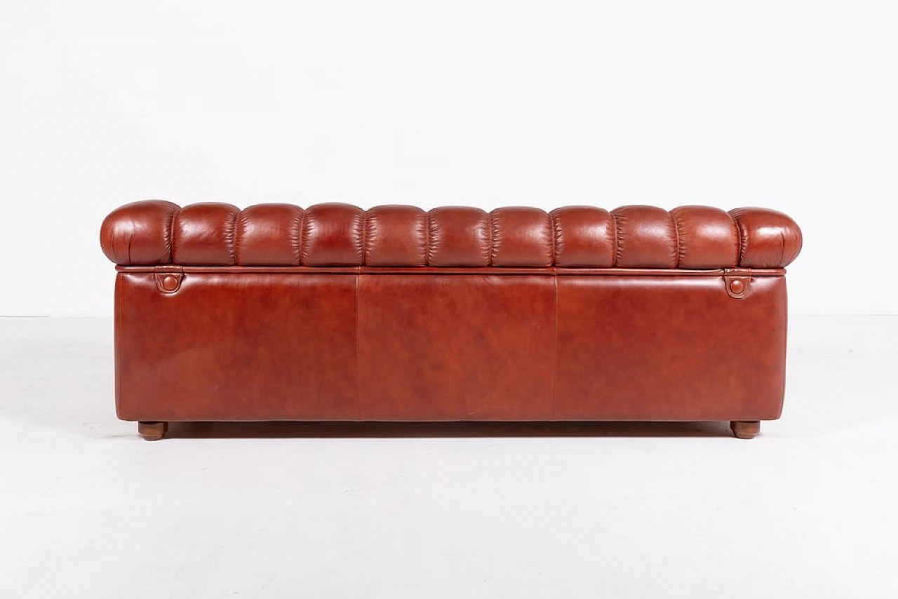 Modern three-seat leather sofa, 1970s 8