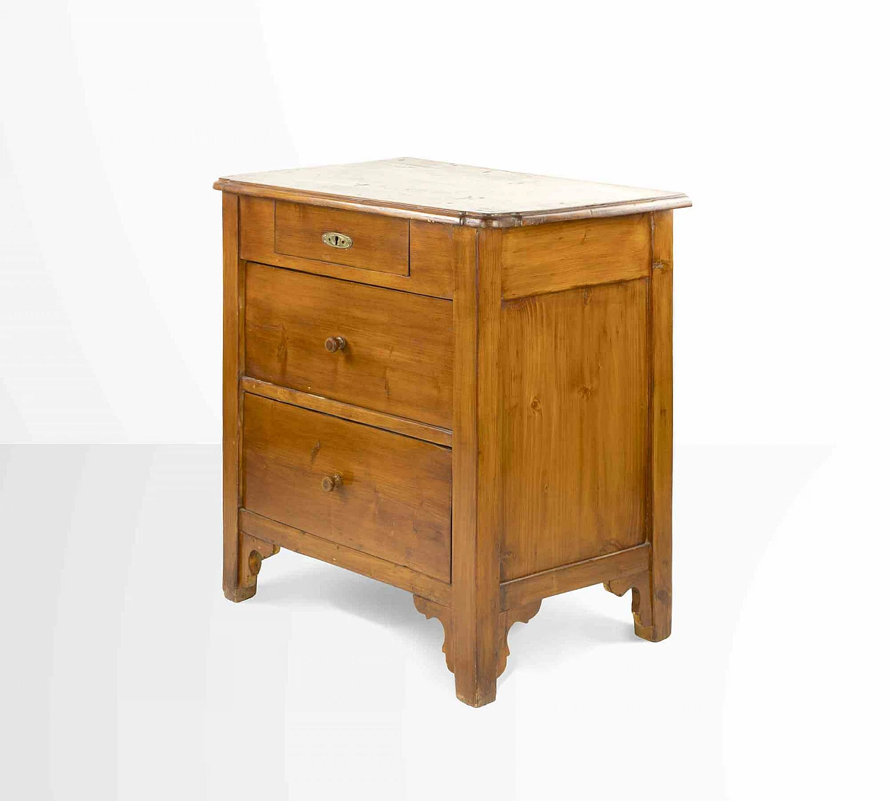 Artist XX century, Mid-Century Wooden Bedside Table 2000s 4