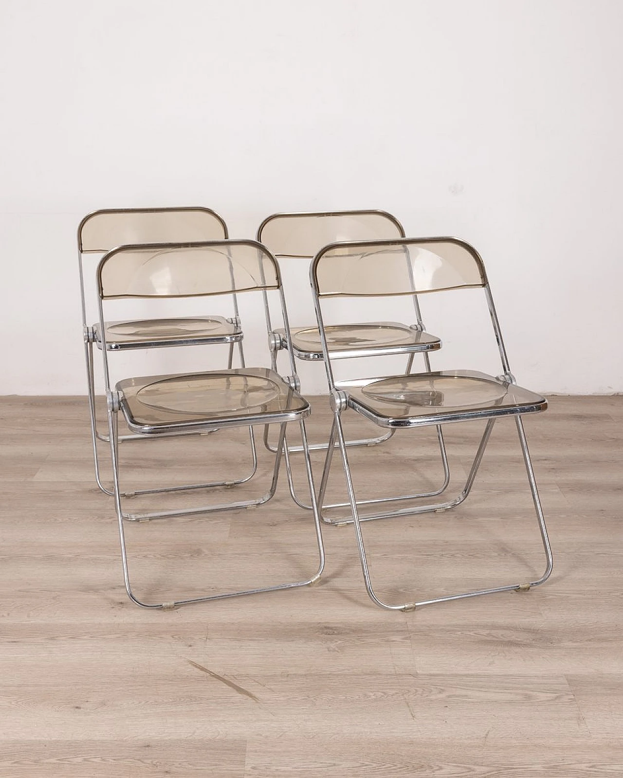 4 Plia chairs by Giancarlo Piretti for Anonima Castelli, 1960s 1