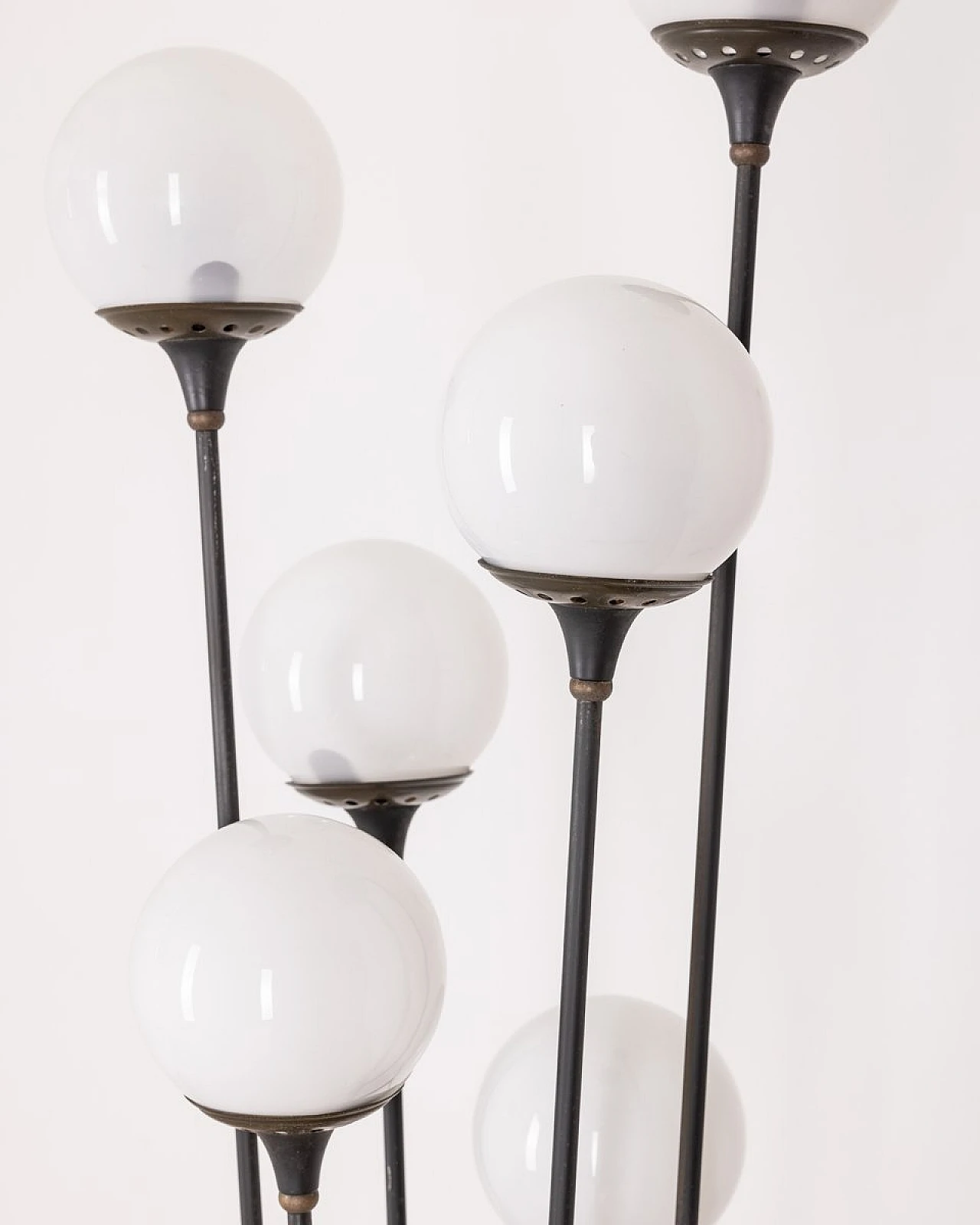 Alberello floor lamp in brass, glass & marble by Stilnovo, 1950s 2