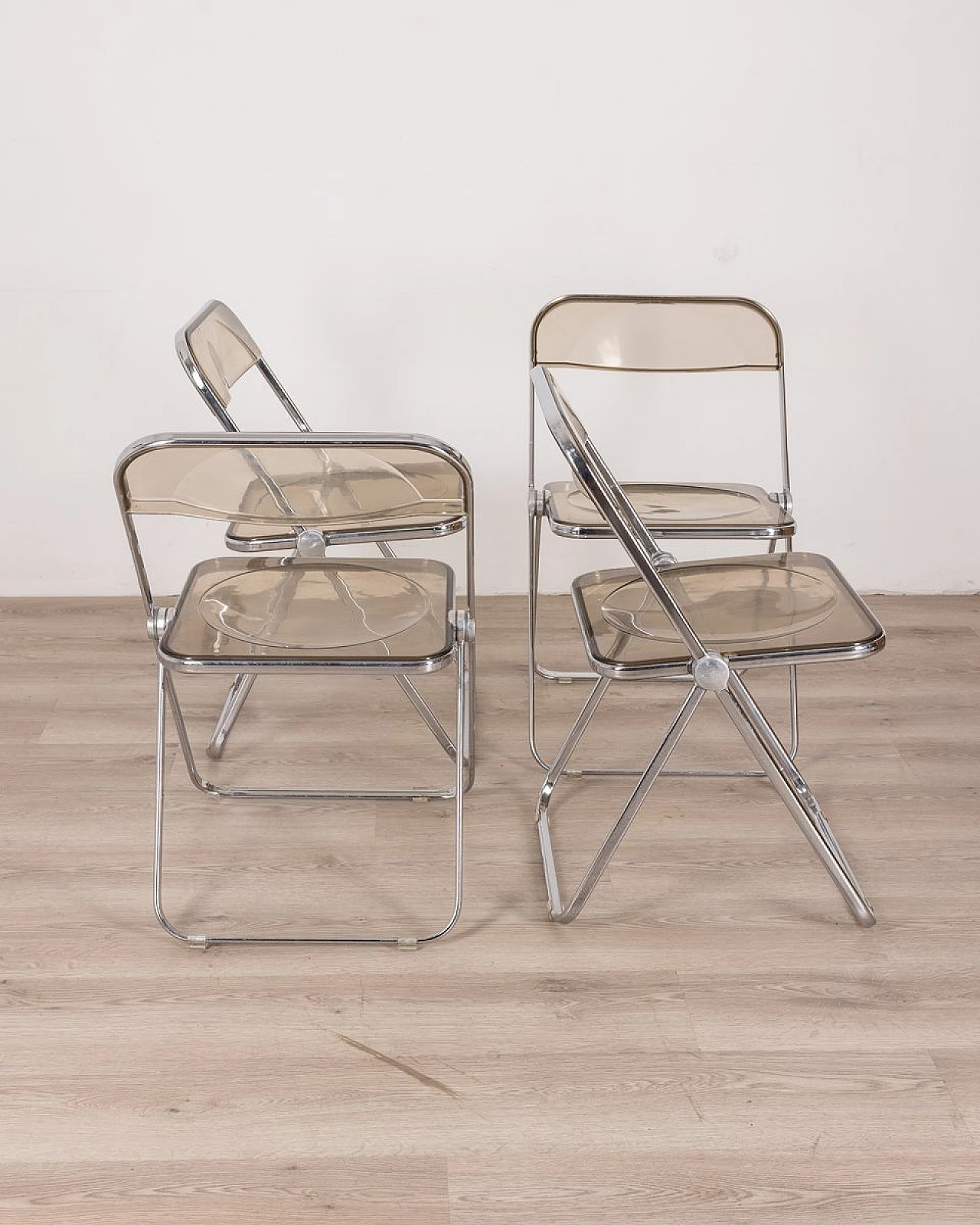 4 Plia chairs by Giancarlo Piretti for Anonima Castelli, 1960s 2