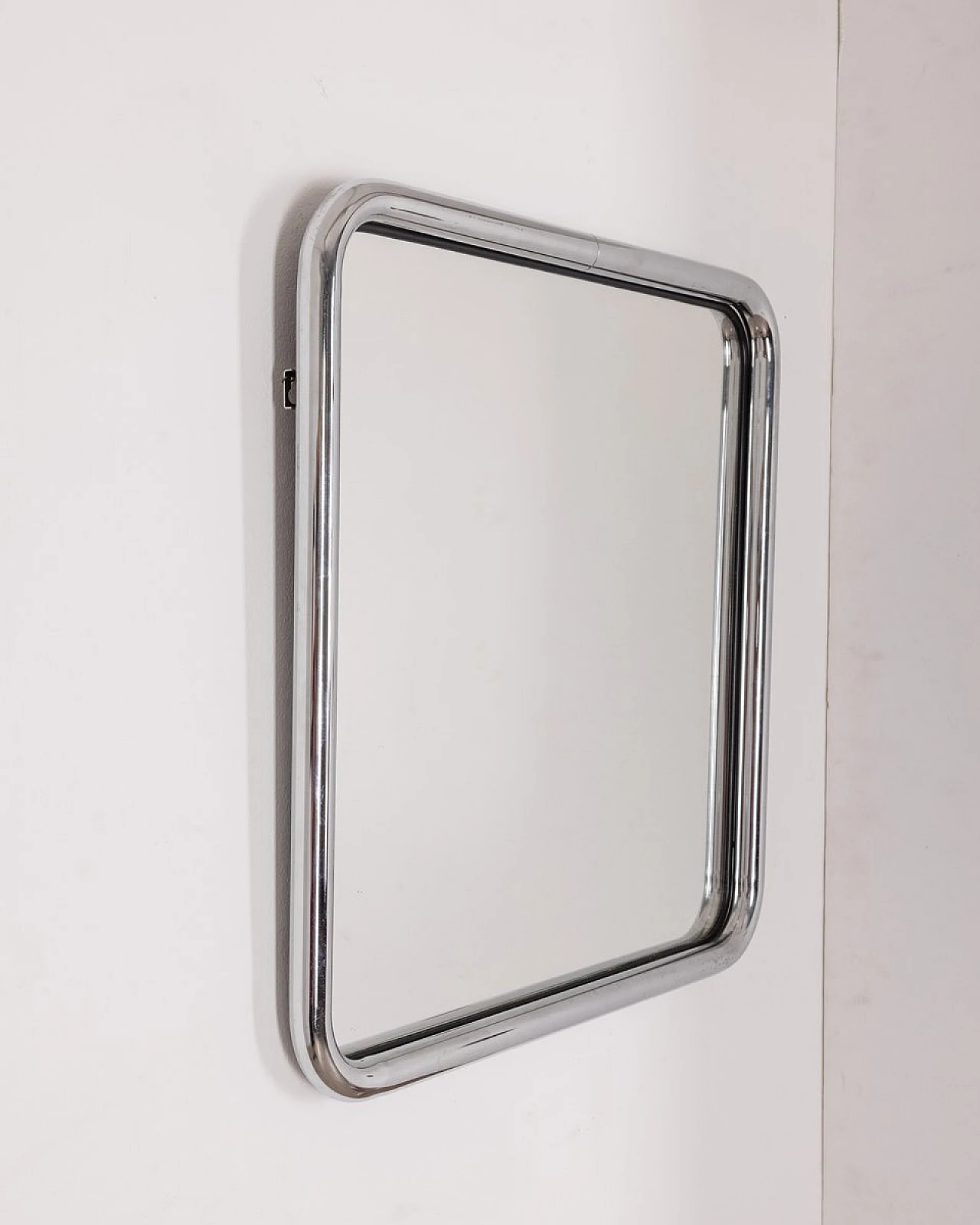 Chrome-plated metal wall mirror, 1960s 2