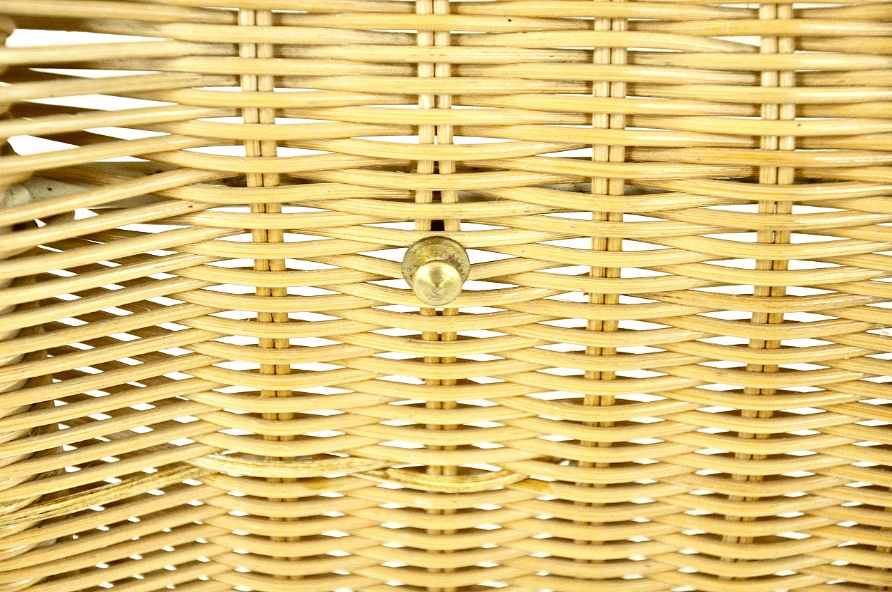 P3S rattan lounge chair by Tito Agnoli, 1960s 9