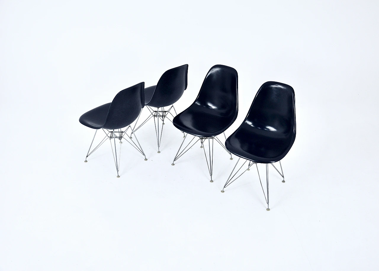 4 Blue chairs DSR by Charles & Ray Eames for Herman Miller, 1970s 2