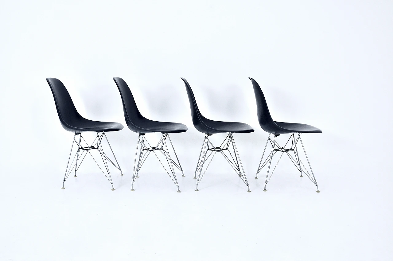 4 Blue chairs DSR by Charles & Ray Eames for Herman Miller, 1970s 4