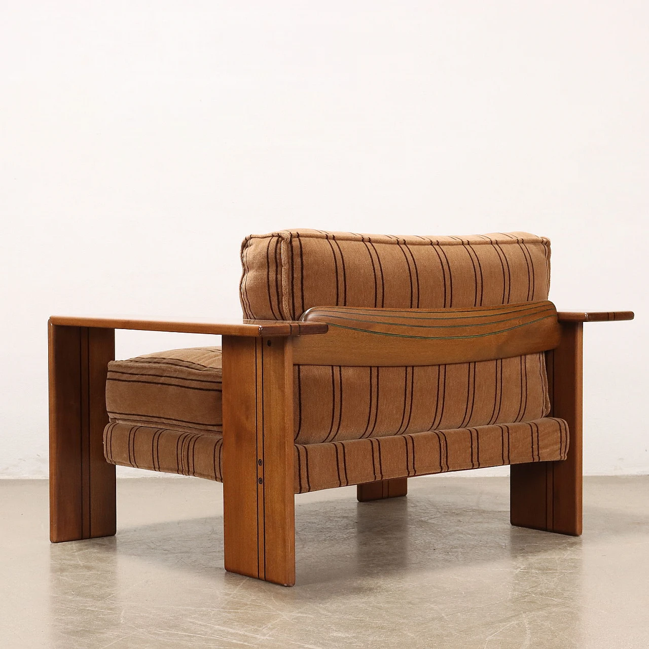 Artona armchair in wood & fabric by A. & T. Scarpa for Maxalto, 1970s 9