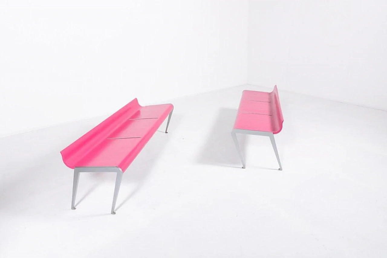 Sculptural ballet benches with a table by Marco Evaristti, 2000s 11