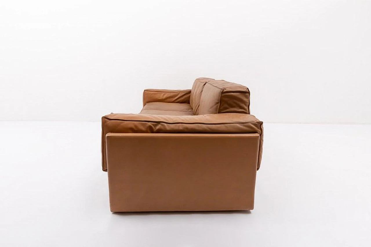 Modern cognac leather sofa, late 20th century 4