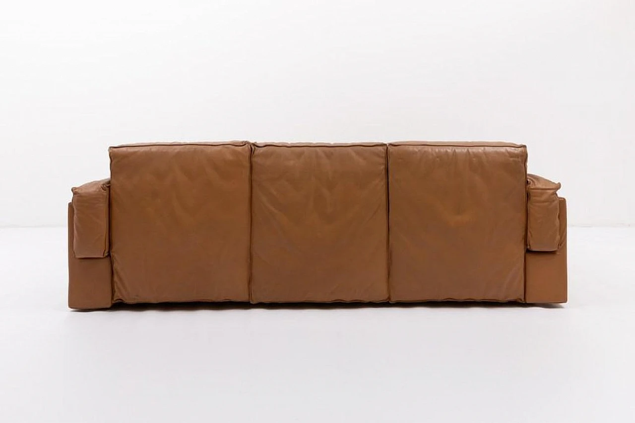 Modern cognac leather sofa, late 20th century 5