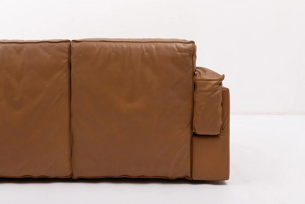 Modern cognac leather sofa, late 20th century 6