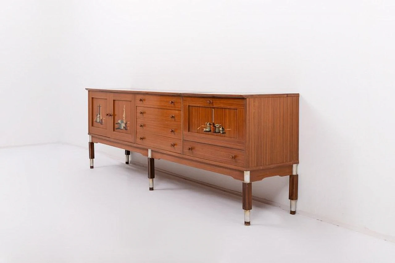 Credenza Mid-Century in legno, anni '50 2