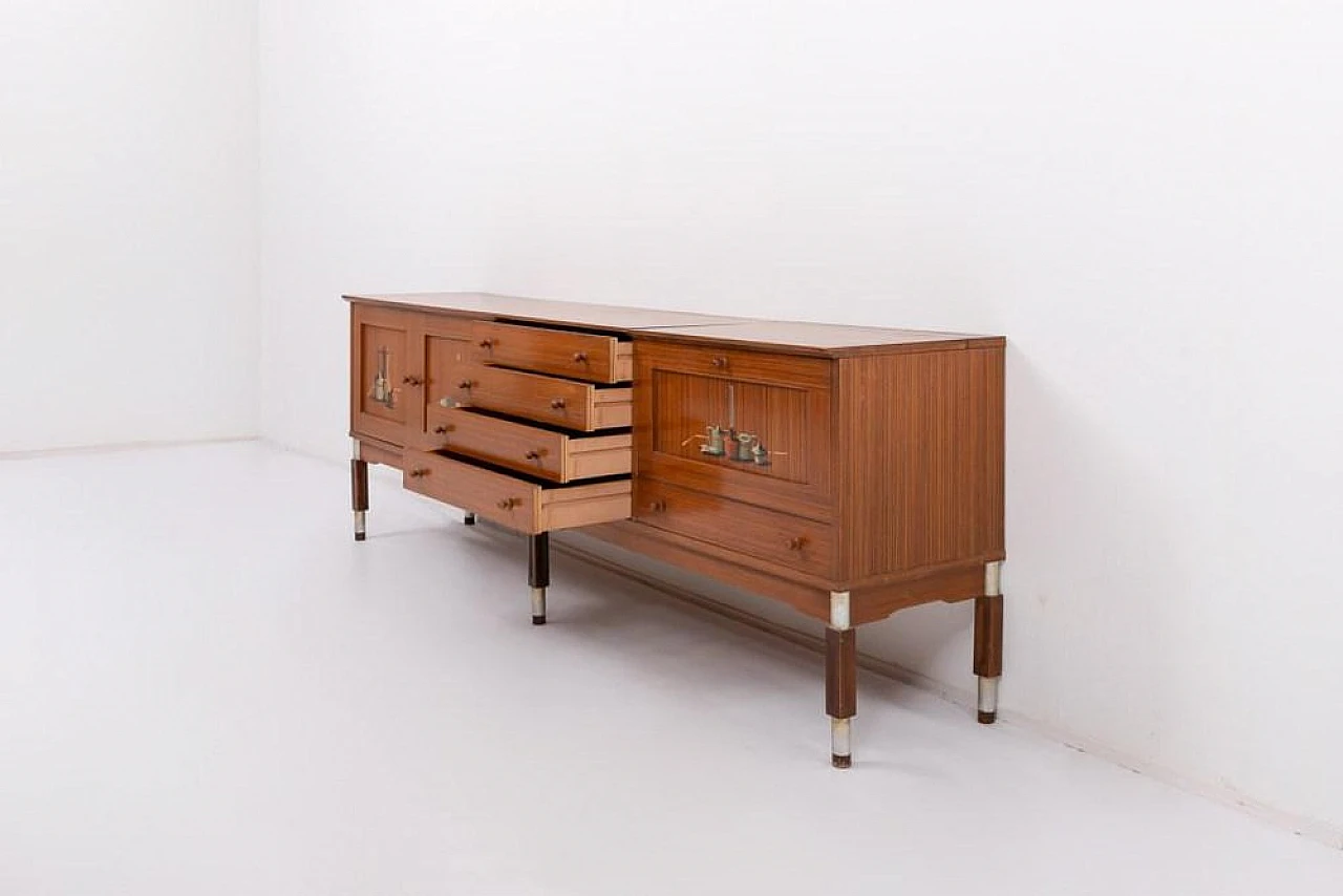 Credenza Mid-Century in legno, anni '50 5