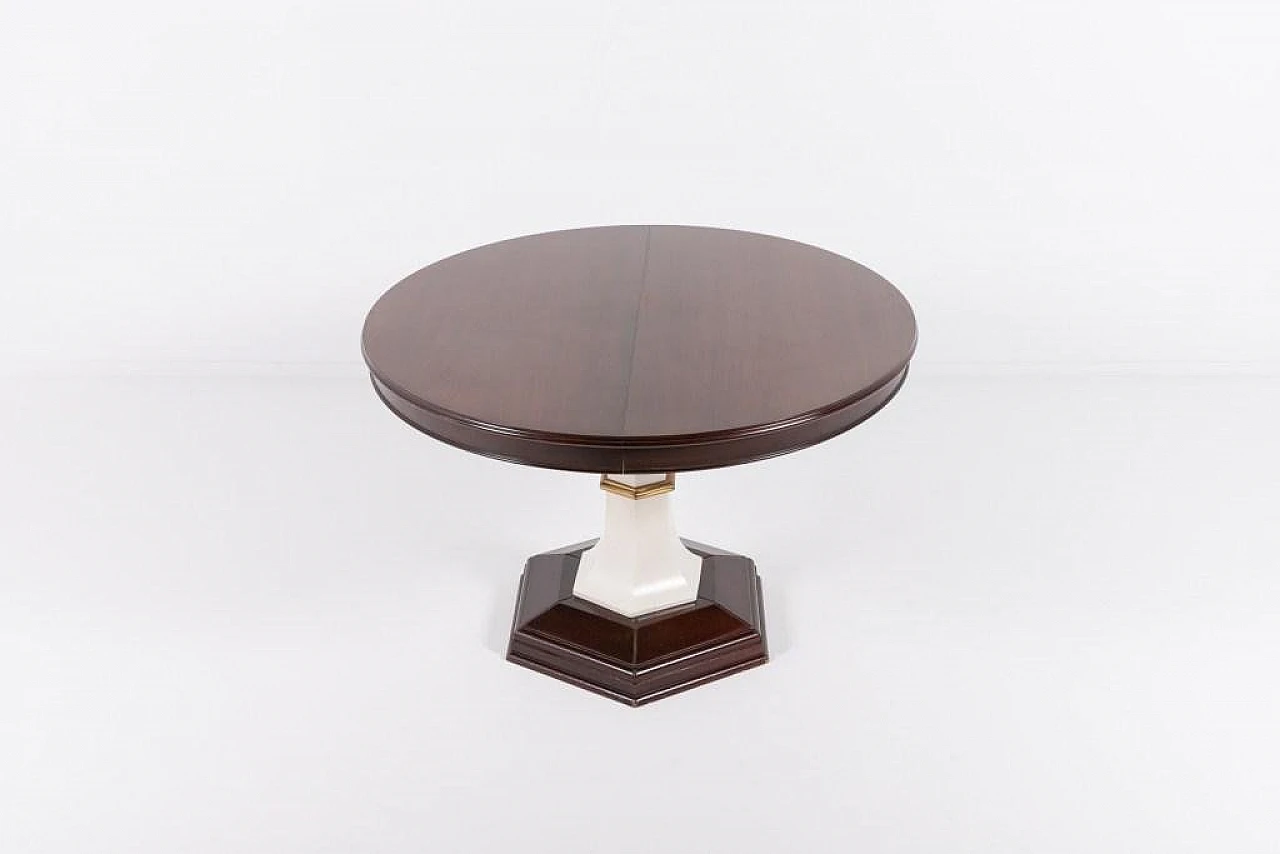 Mid-Century Modern Italian Extendable Round Table by Carlo Di Carli, 1950s 2