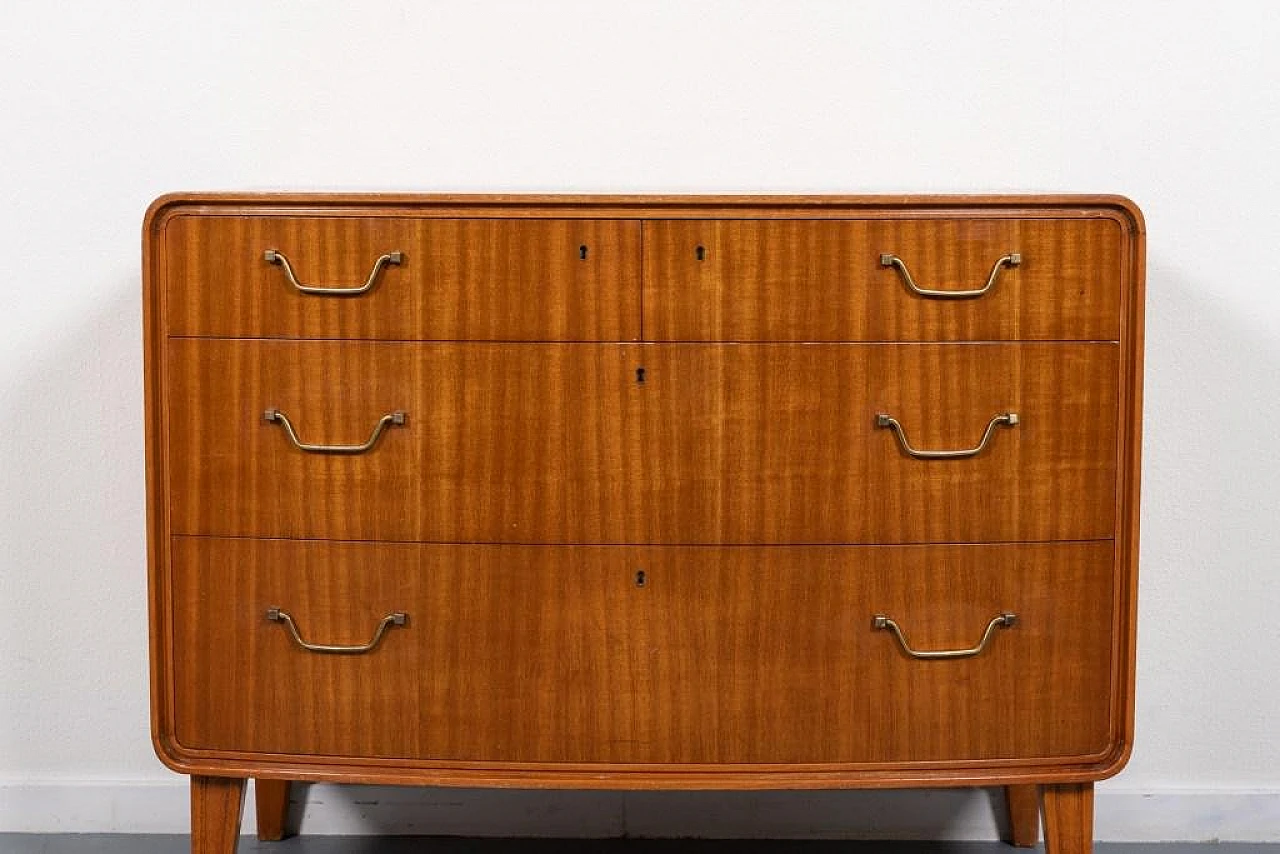 Wooden chest of drawers by Axel Larsson for Bodafors, 1960s 6