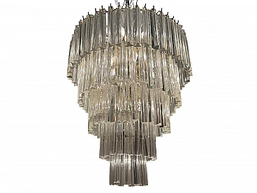 Triedri Prisma Murano glass chandelier by Paolo Venini, 1970s