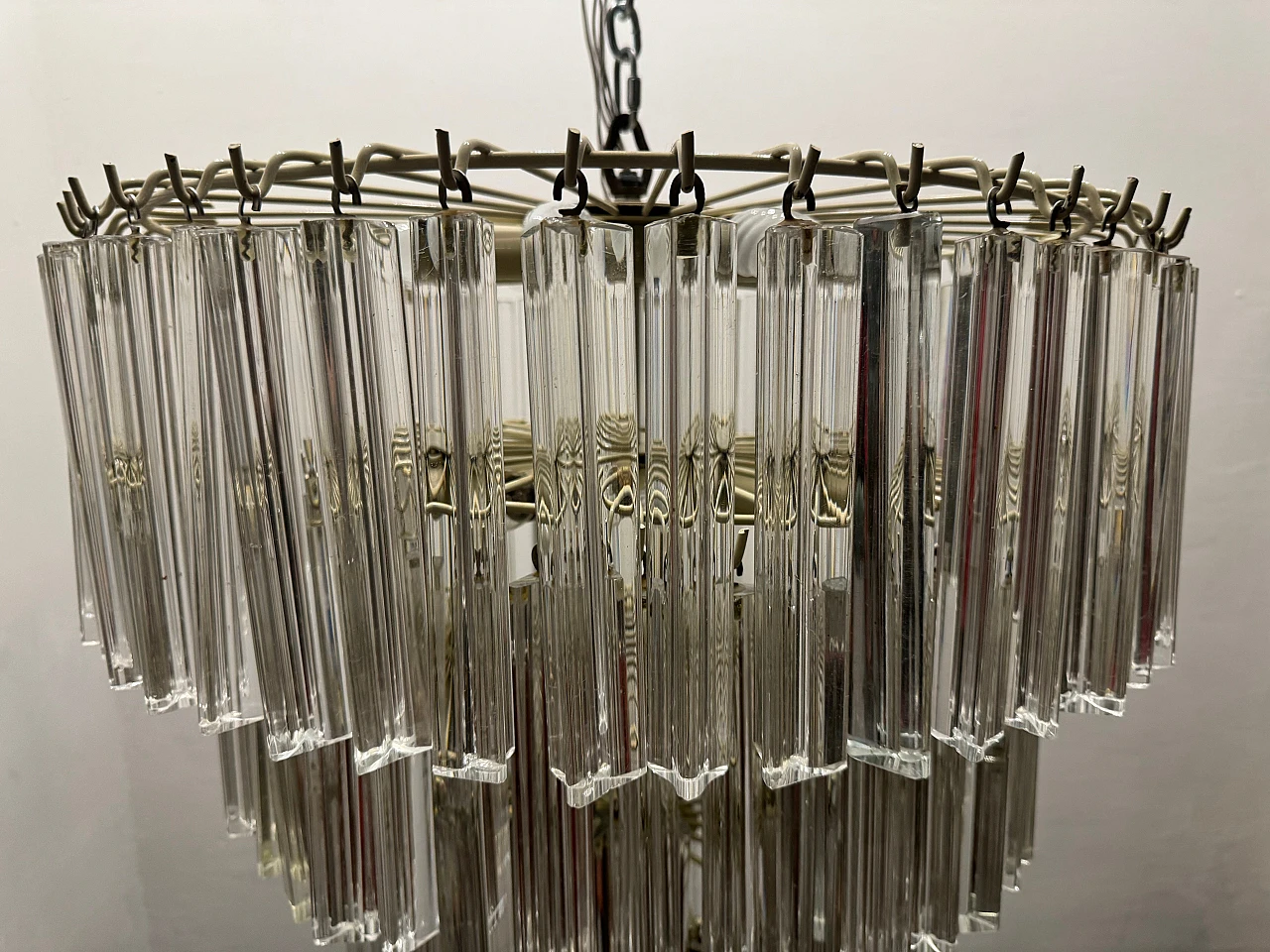 Triedri Prisma Murano glass chandelier by Paolo Venini, 1970s 8