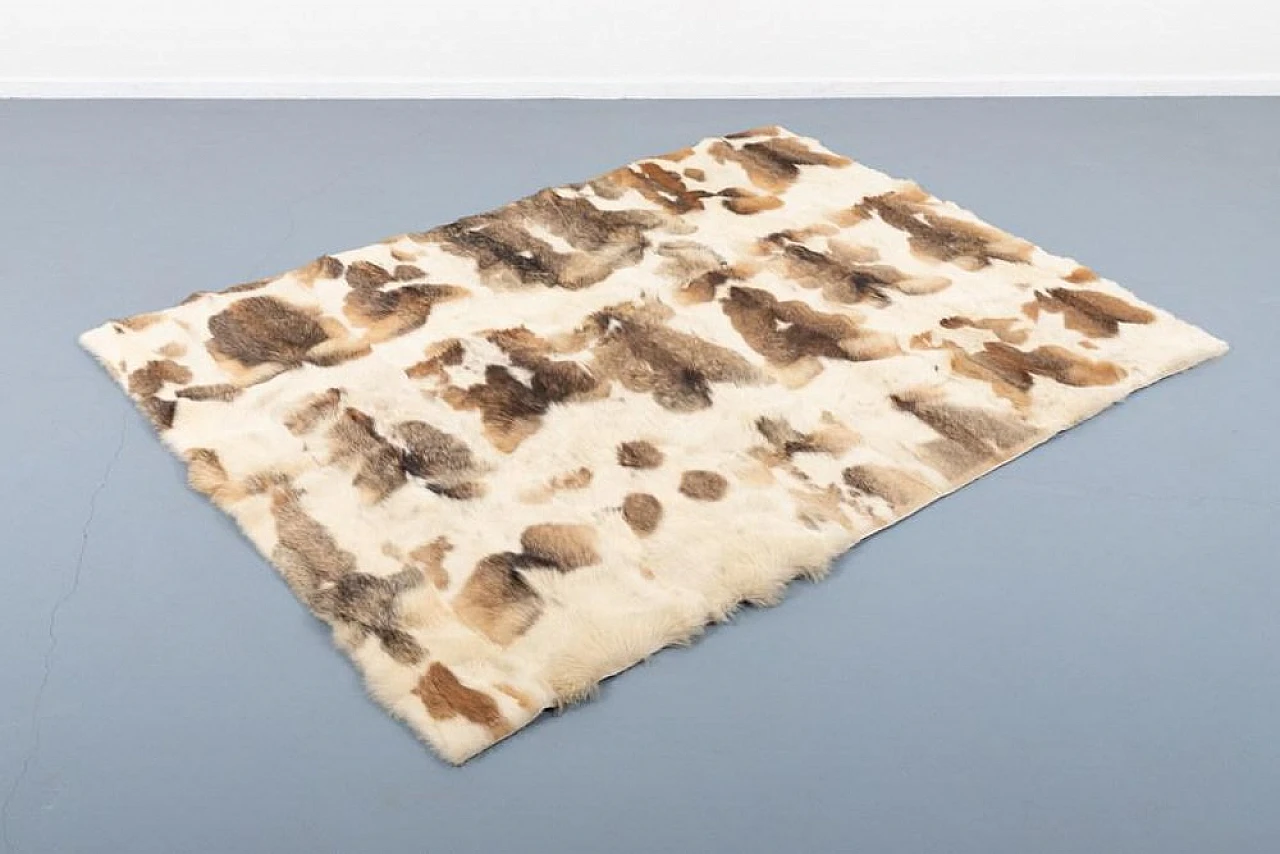 Fur blanket rug by Pietro Bruno, late 20th century 2